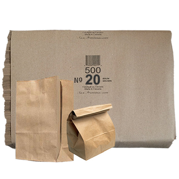 20LB Kraft Grocery Bag - 500'/BD