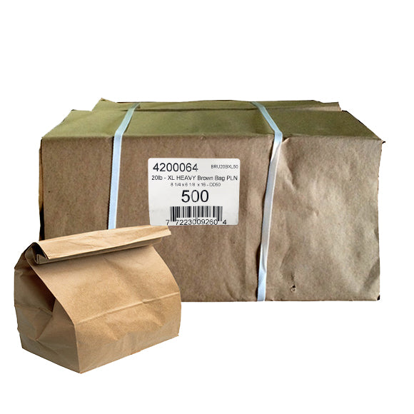 20LB Heavy Duty Kraft Grocery Bag - 500'/BD