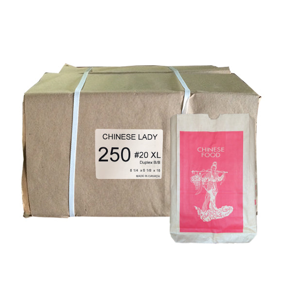 20LB Large Chinese Lady Bag 8.25" x 6.125" x 16" - 250'/BD