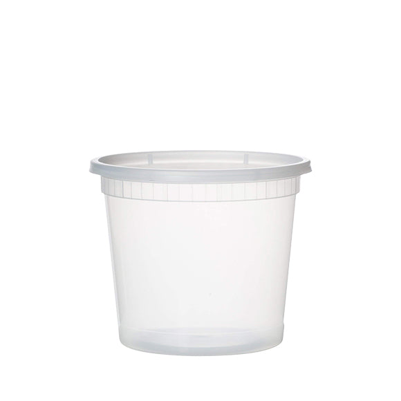 YS-24 24oz Clear Soup Cup with Lid - 240/Case
