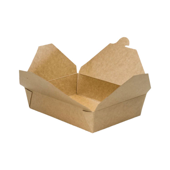 #2 Kraft Folded Paper-To-Go Box - 160 Count