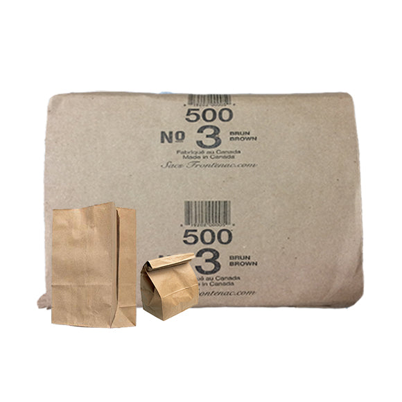 3LB Single Kraft Bag - 500'/BD