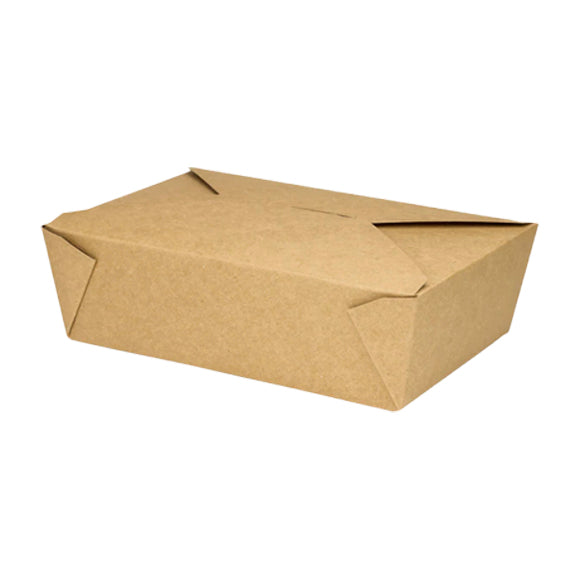 #3 Kraft Folded Paper-To-Go Box -  Count
