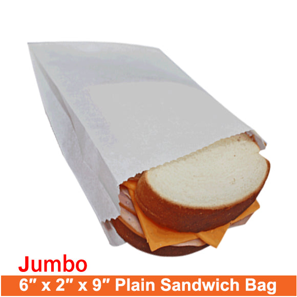 Jumbo Greaseproof Plain Sandwich Bag - 1000'/Case