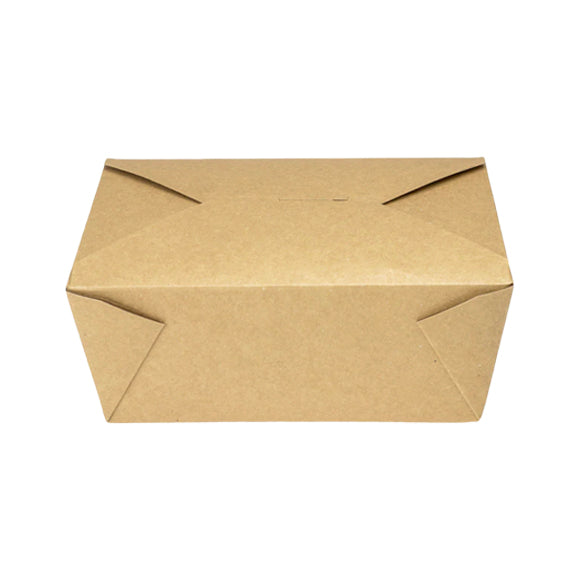 #4 Kraft Folded Paper-To-Go Box -  Count