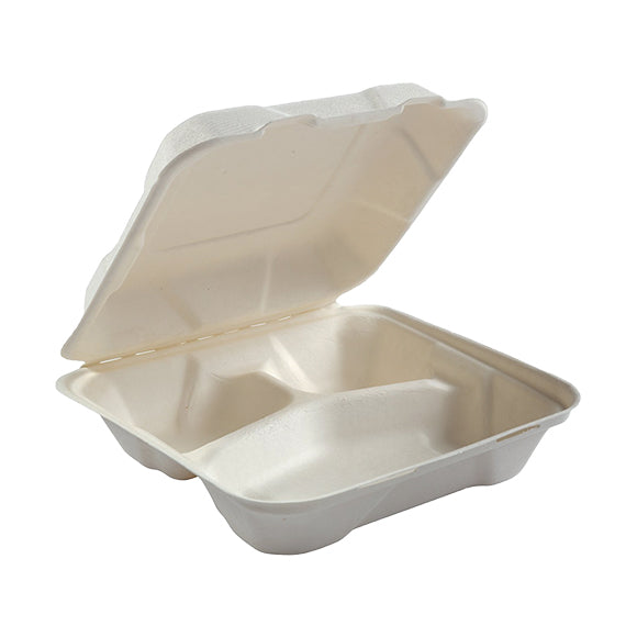 773 Medium Size 3 Compartment Clamshell Container - 200/Case