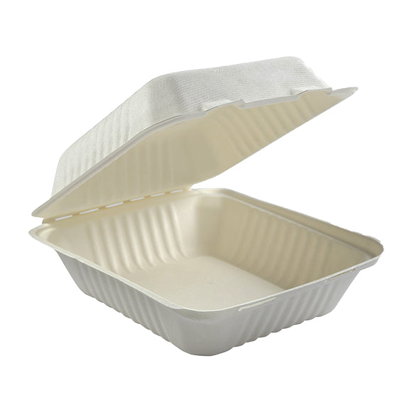 881 Medium Size Deep Fiber Clamshell Container - 200/Case
