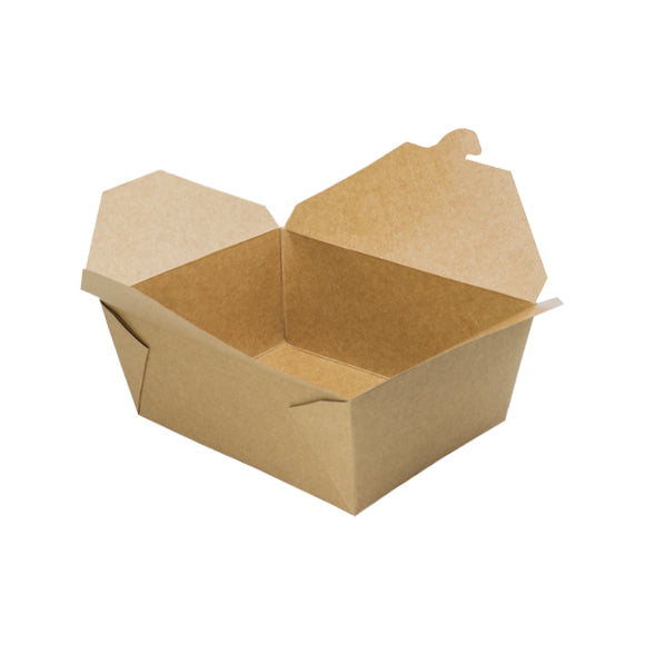 #8 Kraft Folded Paper-To-Go Box - 300 Count