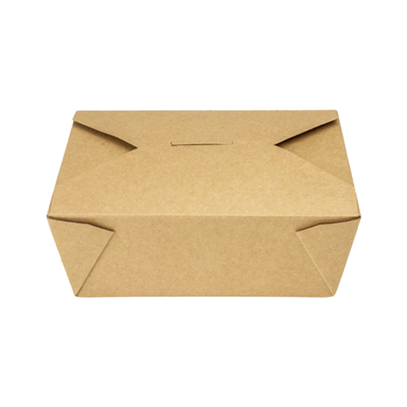 #8 Kraft Folded Paper-To-Go Box - 300 Count