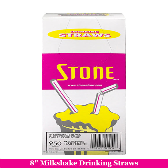 Stone 8" Milkshake Drinking Straw 250/Box