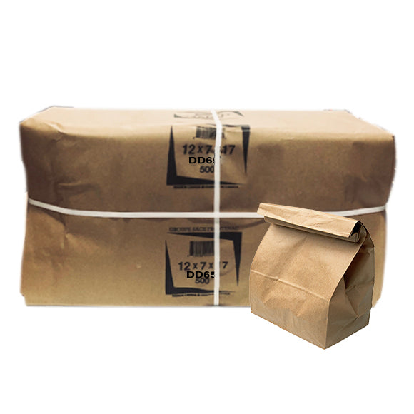 DD65 Kraft Sacks Bag 12" x 7" x 17" - 500'/BD