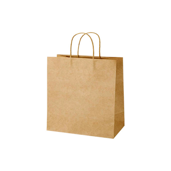10" x 5" x 13" Kraft Paper Bag With Twisted Round Handle - 250'/Case