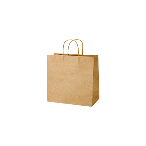 8 x 5 x 11" Kraft Paper Bag With Twisted Round Handle - 250'/Case