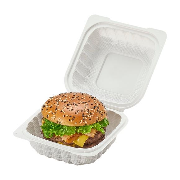 6" MFPP 1-Compartment Hinged Clamshell - 250/CS