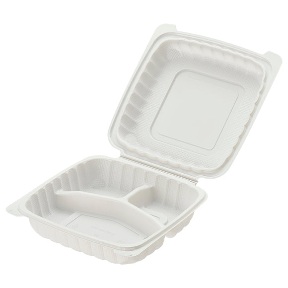 9" MFPP 3-Compartment Hinged Clamshell - 150/CS