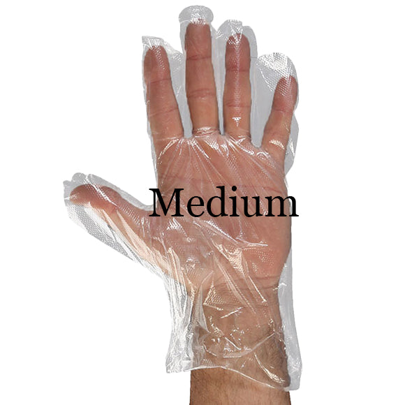 Medium Size Poly Gloves - 10*500/Box