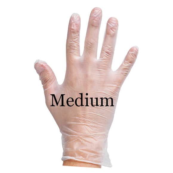 Medium Size Vinyl Gloves - 10*100/Box
