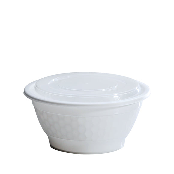 YN-38 | 38oz Round Microwavable Noodle Bowl With Clear Lid - 150/Case