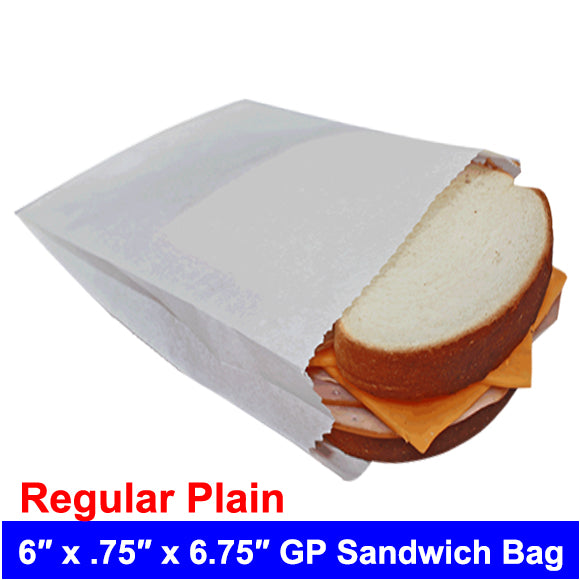 Regular GP Sandwich Bag 6" x 0.75" x 6.75" - 1000'/Case