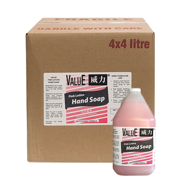 Value Pink Lotion Hand Soap - 4x4L/Case