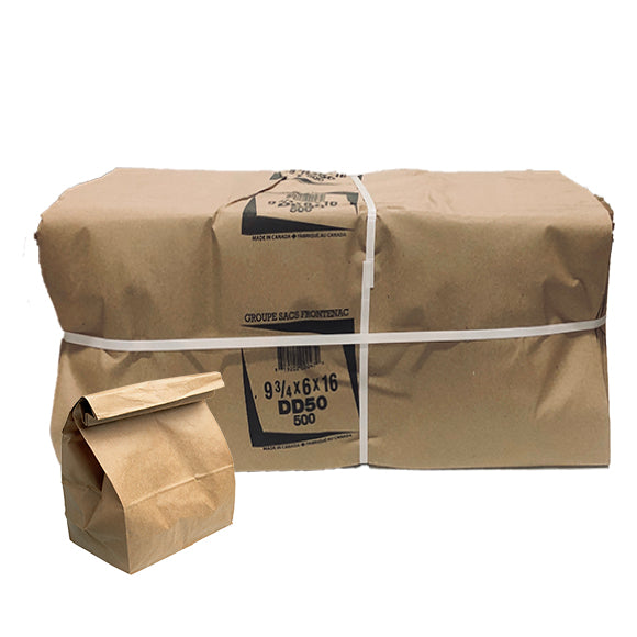 DD50 Kraft Sacks Bag 9.75" x 6" x 16.5" - 500'/BD