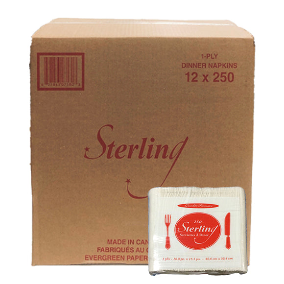 1ply Dinner Napkin - 3000/Case